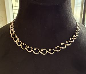 Conjunto de collar de corte brillante redondo de diamante natural de oro sólido de 14K 18K para mujer con certificación de terceros - Product Image 2