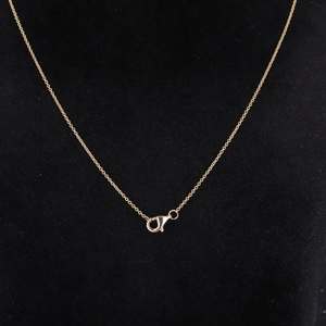 Collar de Plata de Ley 925 con Moissanita de Corte Brillante VVS de 4 mm, Cadena de Eslabones con Engaste de Bisel, Gargantilla, Collar con Colgante Elegante y Moderno - Product Image 3