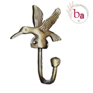 Ganchos y perchas de colibrí volador de latón antiguo y hierro fundido Categoría de producto de exportación de alta calidad - Product Image 3