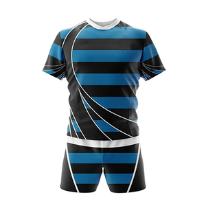 Uniforme de rugby à logo personnalisé, vêtements de sport professionnels à manches courtes de haute qualité, ensemble respirant pour vêtements d'équipe - Product Image 5