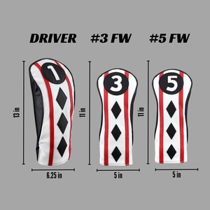 Vente en gros de couvre-chef de club de golf imperméable en cuir PU enlever avant un vol couvre-chef de golf couvre-chef de conducteur de golf - Product Image 6