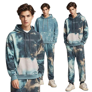 Conjunto Casual de Dos Piezas para Hombre, Estilo Vintage, Unisex, 100% Algodón, Sudadera con Capucha, Chándal, Felpa Técnica Transpirable de Gran Gramaje - Product Image 5