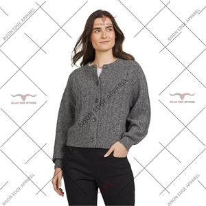 Women’s Cable Knit <b>Cardigan</b> Button Up Soft Winter Sweater Casual Long Sleeve OEM - Product Image 4