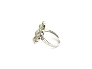 Anillo de Plata de Ley 925 con Racimo de Flores y Circonita Cúbica Hecha a Mano para Mujer - Product Image 3