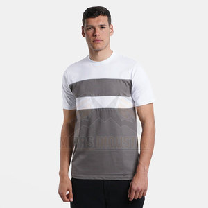 เสื้อยืดแห้งเร็วของผู้ชายผ้าถักเนื้อนิ่มเข้ารูปแขนสั้นพิมพ์ลายสำหรับใช้กลางแจ้งและใช้ในยิมดีไซน์ล่าสุด - Product Image 5