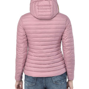 Chaqueta acolchada extragrande de color rosa sólido para mujer, estilo urbano, ropa de invierno, cálida, a prueba de viento, corte holgado. - Product Image 5