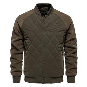 Blouson aviateur universitaire décontracté d'hiver pour hommes de grande taille, col rabattu en cuir de laine noire, broderie en chenille personnalisée, approvisionnement ODM - Product Image 5