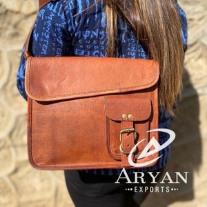 Nouveau Vintage 11*15 pouces en cuir de chèvre cartable portefeuille sac d'affaires en cuir véritable porte-documents sac de messager multi-poches pochette d'ordinateur - Product Image 1