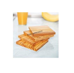 Decoración de mesa de diseño moderno. Juego de posavasos para tazas de té de 4 posavasos de decoración para eventos de boda y artículos de fiesta de forma cuadrada - Product Image 1