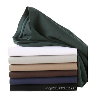 High Quality Men's t Shirts Heavy <b>Weight</b> Summer 100% Cotton Solid Oversized Summer Short Sleeve Tee Shirts Puff T-shirt for men - Product Image 2