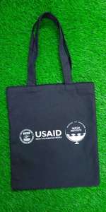 Custom Logo Eco-Friendly Cotton <b>Canvas</b> <b>Tote</b> Bag Long Handles Stylish Foldable Design for Summer Beach Weddings Sports Shopping - Product Image 4