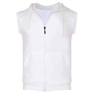 Servicio OEM de Fabricante, Sudadera con Capucha de Mezcla de Algodón, Talla Estadounidense Personalizada, Ropa de Calle de Invierno para Hombre, Sin Mangas - Product Image 2