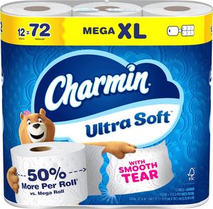 CharminUltra Soft Toilet <b>Paper</b>, 12 Mega XL <b>Rolls</b> = 72 Regular <b>Rolls</b> - Product Image 5