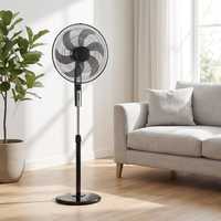 Ventilateur tour blanc télécommandé avec lampe anti-insectes, 3 vitesses, refroidissement par air, port de charge USB