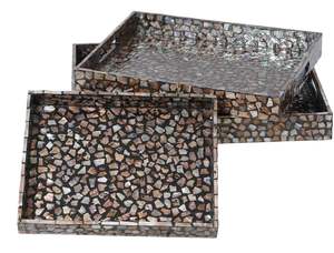 Plateau à serpillière élégant pour la décoration de maison de luxe et l'affichage élégant sur table avec une belle nacre - Product Image 3