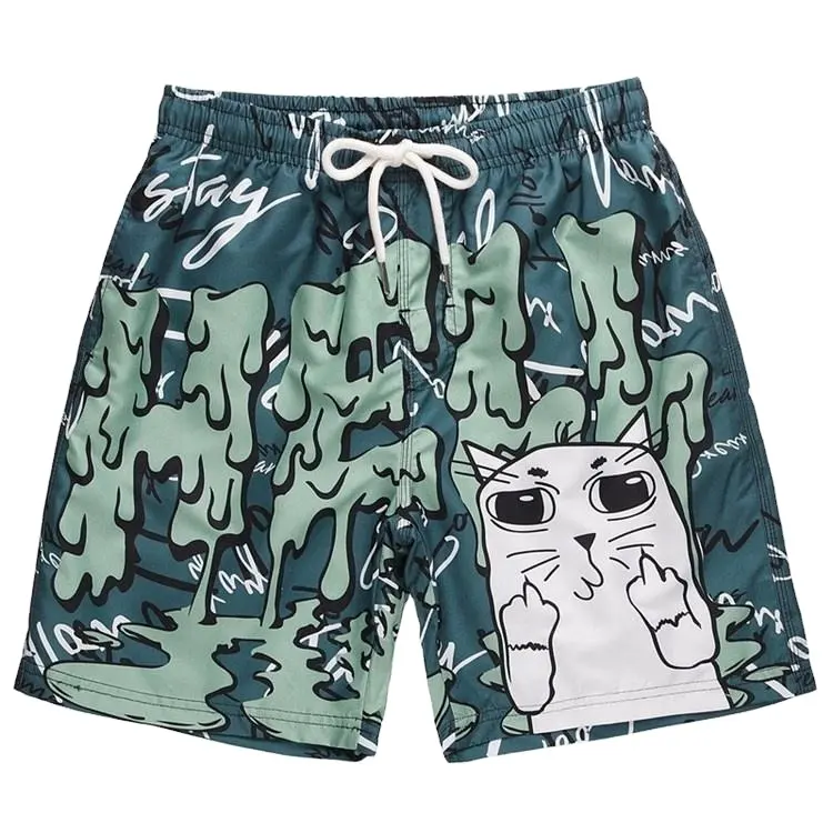Best Printed Summer Shorts For Boys Drawstring Waist Wholesale Price Custom Design Casual Shorts