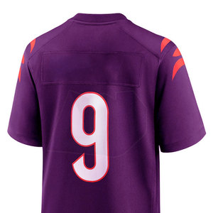 Uniforme de football américain pour hommes, manches courtes, respirant, en polyester et élasthanne, personnalisable, adapté aux entraînements et aux matchs - Product Image 6