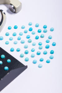 อัญมณีอะริโซนาสีน้ำเงินเทอร์ควอยซ์อัญมณีทรงหลวมสำหรับทำเครื่องประดับขนาด7x7มม. และ15x15มม. - Product Image 2