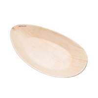 Plateau jetable en bambou Areca, robuste et écologique, 12 pouces/10 pouces, pour mariage, événement, service de salade, voyage, anniversaire, hôtel, super promotion