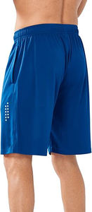 Pantalones cortos de tenis para hombre, pantalones cortos de malla de entrenamiento para hombre con estampado personalizado, cintura con cordón, secado rápido, pantalones cortos deportivos divididos para gimnasio para hombre - Product Image 6