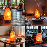 Lampe de sel rose de l'Himalaya au design le plus récent, sculptée style amour, logo personnalisé, durable, forme naturelle, objet d'art de collection pour la maison et les mariages