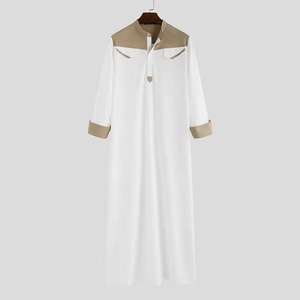 Thobe/Thawb fait à la main en coton Thobe/Thawb respirant hommes traditionnels mariage avec impression dessinée à la main - Product Image 3