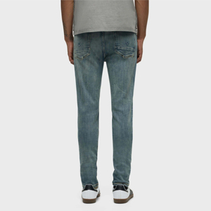 2025ผู้ชายกางเกงยีนส์รัดรูปคลาสสิกสีฟ้าท้องฟ้ากางเกงยีนส์เข้ารูปทนทานและยืดหยุ่นสำหรับรูปลักษณ์เพรียวบาง - Product Image 2