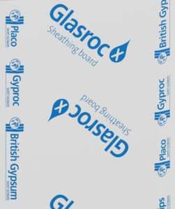 Panneau extérieur Glasroc X 12,5 mm Plaque de plâtre extérieure Plaques de plâtre pour extérieur Cloisons sèches - Product Image 4