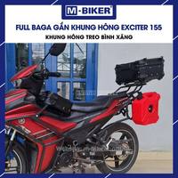 Porte-bagages complet en aluminium pour motos, montable sur le cadre Exciter 155