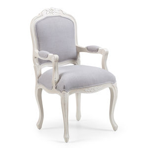 Chaise de salle à manger avec bras en bois de style provincial français Offre Spéciale - Product Image 1