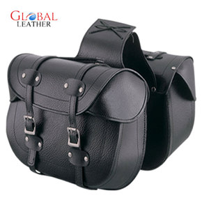 Sac de selle en cuir de moto de style vintage en cuir véritable - Product Image 1