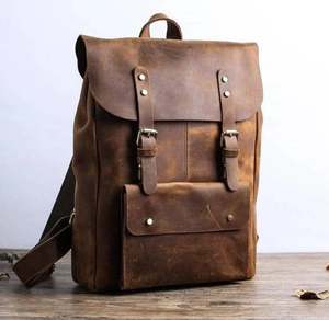 Mochila De Cuero personalizada, morral de cuero marrón - Product Image 2