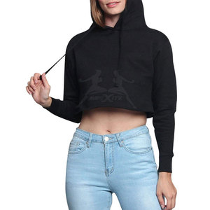 Fashionable Pullover Crop <b>Top</b> Hoodie For Daily Wear With Lightweight Comfortable Material Stylish Pullover Crop <b>Top</b> Hoodie - Product Image 6