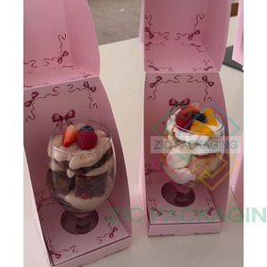 กล่องเค้กพับได้ลดราคา กล่องบรรจุภัณฑ์เค้กวันวาเลนไทน์ สำหรับใส่คัพเค้กแก้ว - Product Image 6