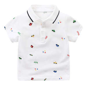 Camiseta de algodón para niños, Polo personalizado con tu Logo, Color sólido - Product Image 4