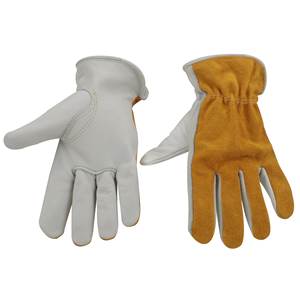 Directo de fábrica, gran oferta, guantes de conductor, cuero de grano de cabra para la construcción, industrias de servicio pesado, trabajo protector antideslizante - Product Image 6