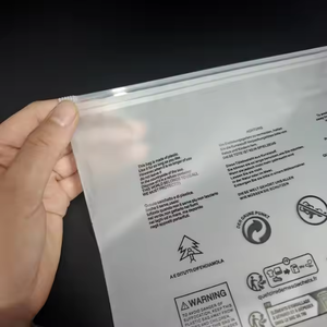 Tùy chỉnh <span class=keywords><strong>Ziplock</strong></span> túi nhựa với dây kéo cho quần áo Việt Nam của logo riêng <span class=keywords><strong>PVC</strong></span> EVA Poly túi cho áo phông & quần áo bao bì - Product Image 1