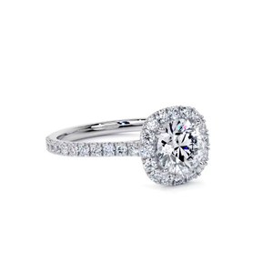 10k jaune Rose blanc plaqué or rond coupe laboratoire cultivé diamant mariage et bague de fiançailles unisexe cadeau de fête pour elle - Product Image 2