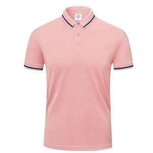 เสื้อโปโลผู้ชายแบบแห้งเร็วเสื้อยืดกีฬาผ้าคอตตอนเบา100% กันรอยยับ - Product Image 4