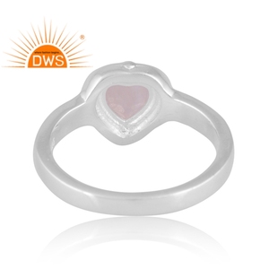 แหวนพลอยควอตซ์โรสธรรมชาติทำจากเงินดีไซน์ทันสมัยเครื่องประดับออกแบบได้ตามต้องการสำหรับเป็นของขวัญสำหรับผู้หญิงสำหรับผู้หญิง - Product Image 2