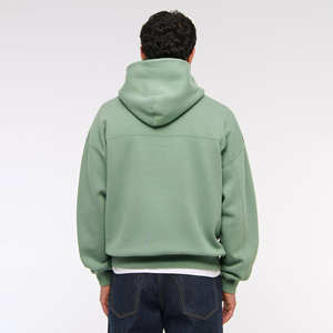 Sweat-shirt à capuche oversize pour homme en molleton français 100% coton, uni, vierge, de haute qualité, avec logo personnalisé - Product Image 3