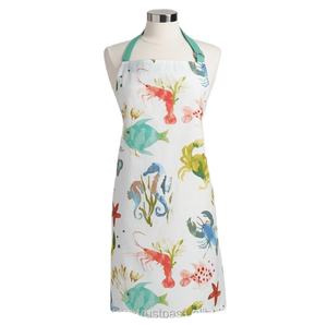 Vente en gros promotionnelle personnalisée de tablier de cuisine de conception de poisson en Inde - Product Image 1