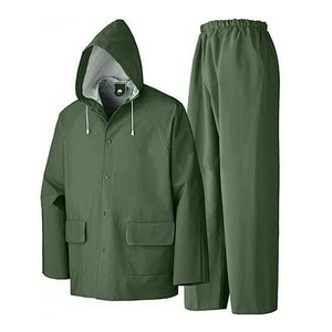 Veste de pluie de sécurité réfléchissante et légère pour hommes, imperméable haute visibilité en PVC et spandex, combinaison imperméable - Product Image 1