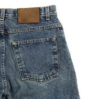 Pantalones Cortos de Mezclilla Tejida Hechos en Pakistán de Alta Calidad Personalizados, Estilo Urbano, Azul Claro, Cierre Trasero con Cremallera, 2 Bolsillos, Bordado, OEM