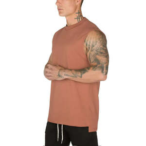 Débardeur d'été à logo personnalisé pour hommes, débardeur respirant en polyester tricoté, gilet de musculation, chemise sans manches pour le fitness et les muscles - Product Image 6