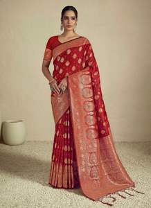 Saree en soie royale et riche de Banarasi en vente en ligne - Product Image 4