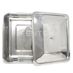 Boîte de stérilisation médicale vétérinaire dentaire en acier inoxydable, organisateur d'instruments, plateau de rangement avec couvercle et bouton - 10L x 8W x 2H - Product Image 5