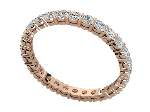 Anillo de Diamantes Cultivados en Laboratorio de 14K de OMKAR JEWELS, Anillo Apilable de Plata de Ley y Oro, Corte Brillante, Certificado por IGI - Product Image 6