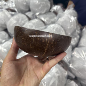 Cuenco de cáscara de coco natural con interior de laca brillante-Utensilios de cocina decorativos, seguros para alimentos y sostenibles para regalar - Product Image 5