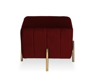 Ande – chaise longue de haute qualité avec pouf ottoman, tabouret de pied rond en fourrure, tabouret de maquillage de créateur pour chambre à coucher - Product Image 2